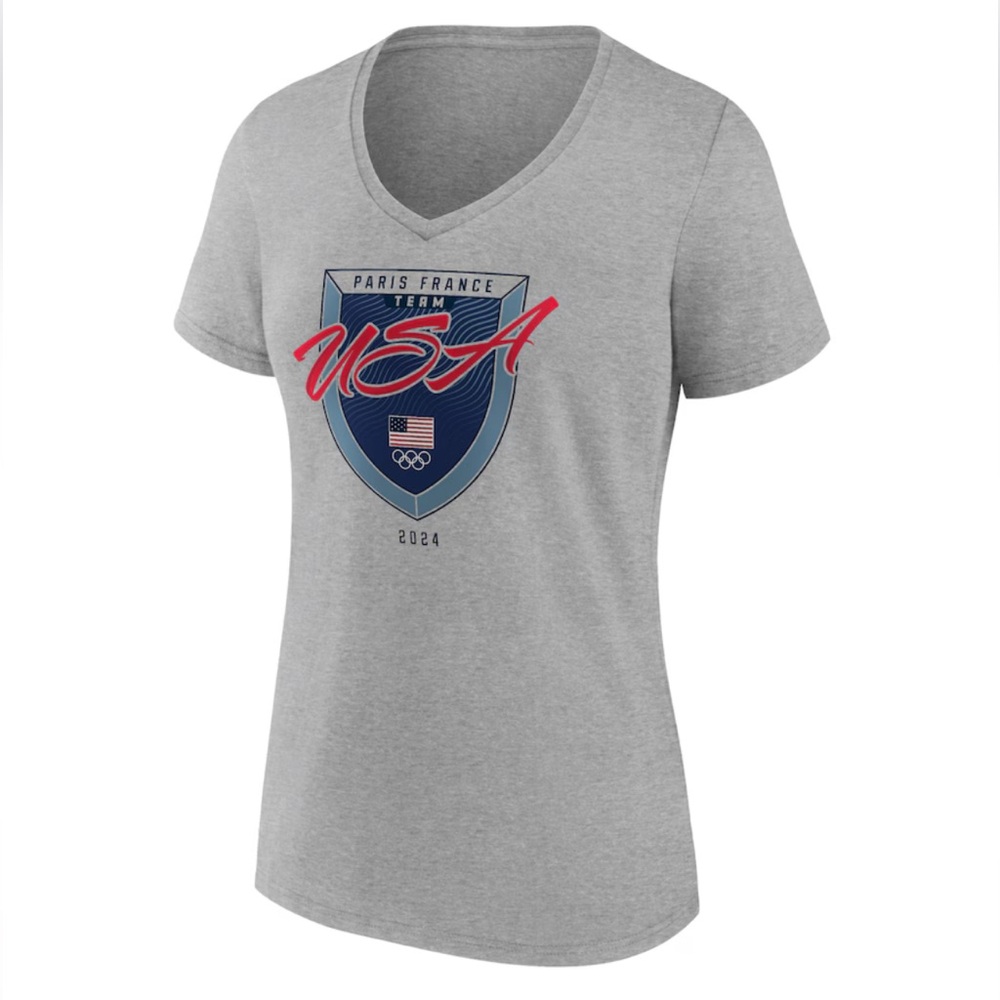 Fanatics Team USA Women's 2024 Olympics Paris Shield V-Neck T-Shirt